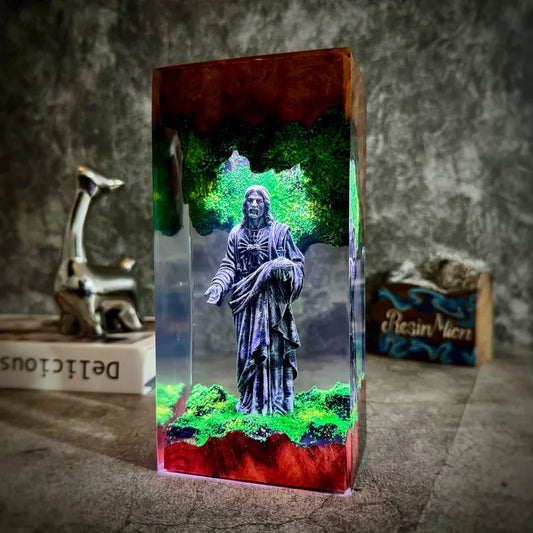 Jesus Resin Lamp